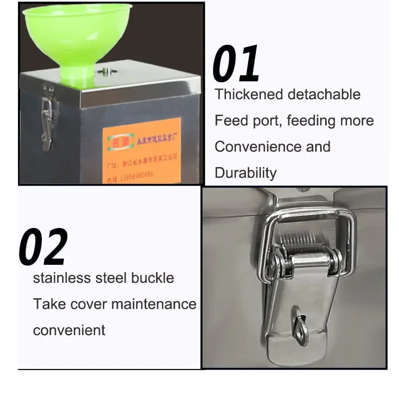 Electric Garlic Peeler 200W 220V Garlic Peeling Machine Stainless Steel Grain Separator Restaurant Barbecue Commercial Home Use 6