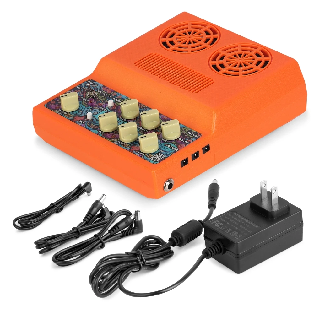 Caline Lorcan CA-100G Guitar Mini AMP Built-in Battery Electric Amplifier Speaker Distortion Delay Effect Power Supply