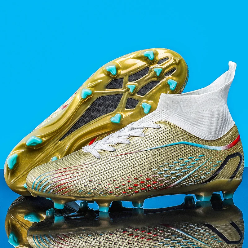 Professional Men's High Ankle Football Boots - Advanced Outdoor Soccer Cleats 2023 Edition