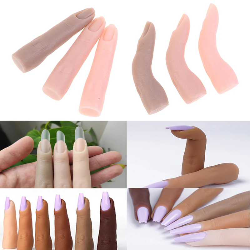 

Nail Silicone Practice Finger Model Tool With Joints Bendable Silicone Fake Finger DIY For Training Accesories
