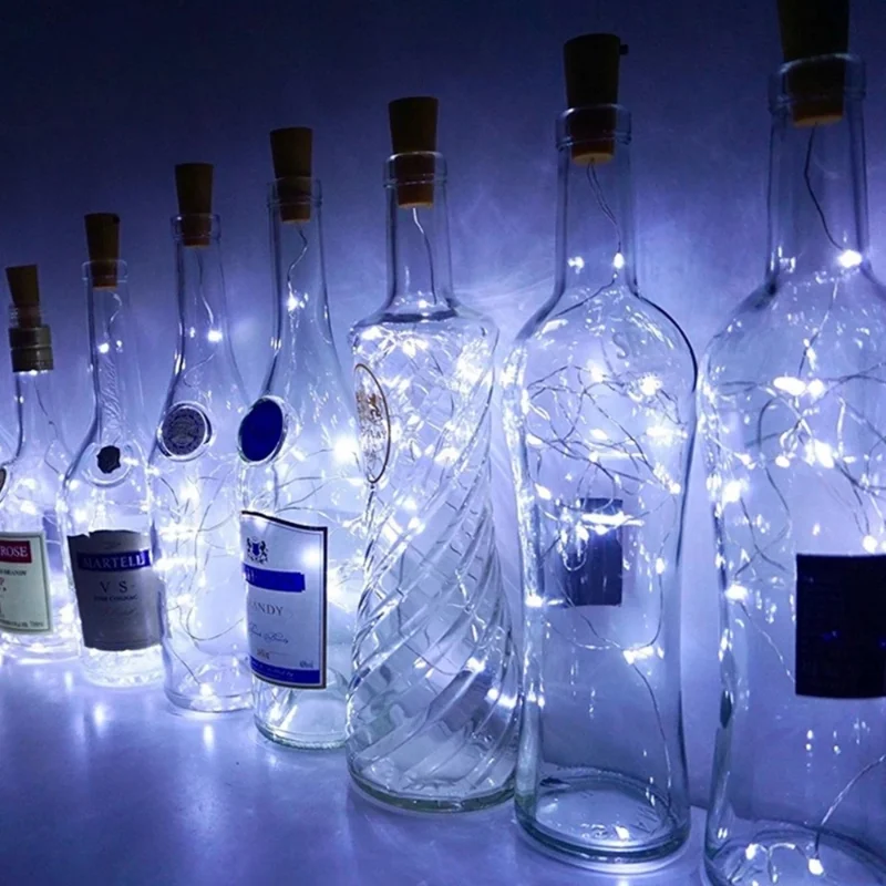 LED Wine Bottle Lights Cork 1 2 3M Cork Lights Fairy Mini String for Liquor Bottles Crafts Party Wedding Decoration led string lights decorative lights string lights led fairy lights wine bottle lights