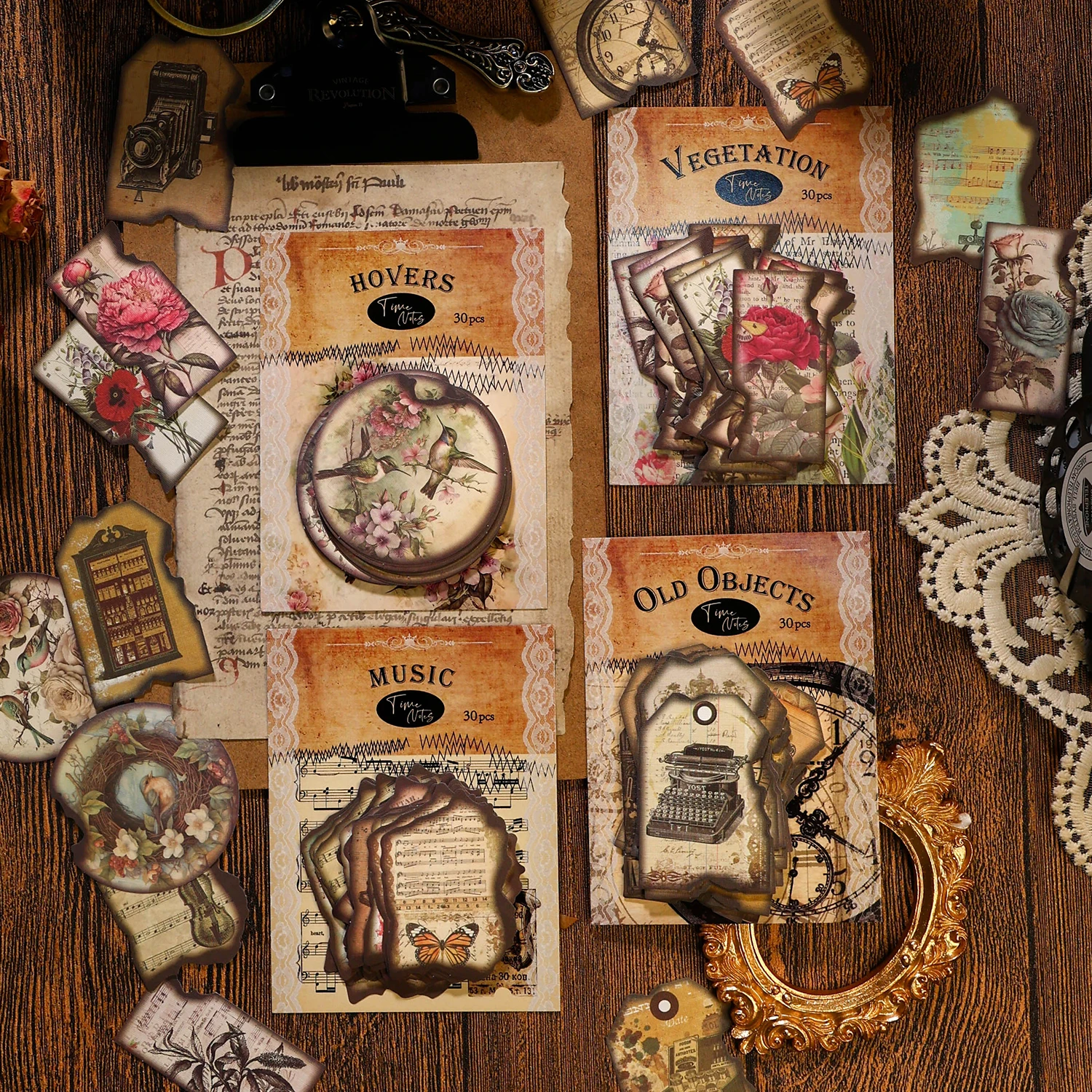 

8SETS/LOT Time Notes series markers photo album decoration paper sticker