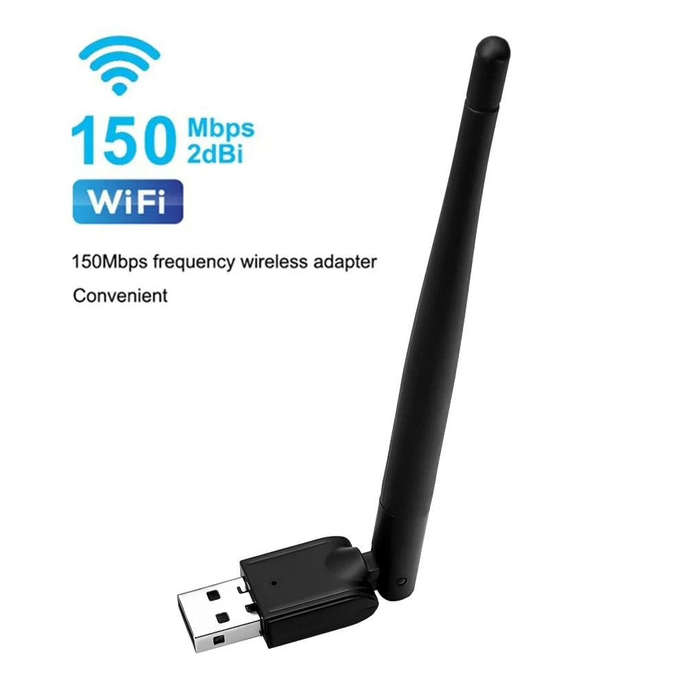 Adattatore Wifi Mini Usb 150Mbps Scheda Di Rete Wireless Dongle Usb Ricevitore Wifi Antenna Esterna Adattatore Lan Per Pc Laptop