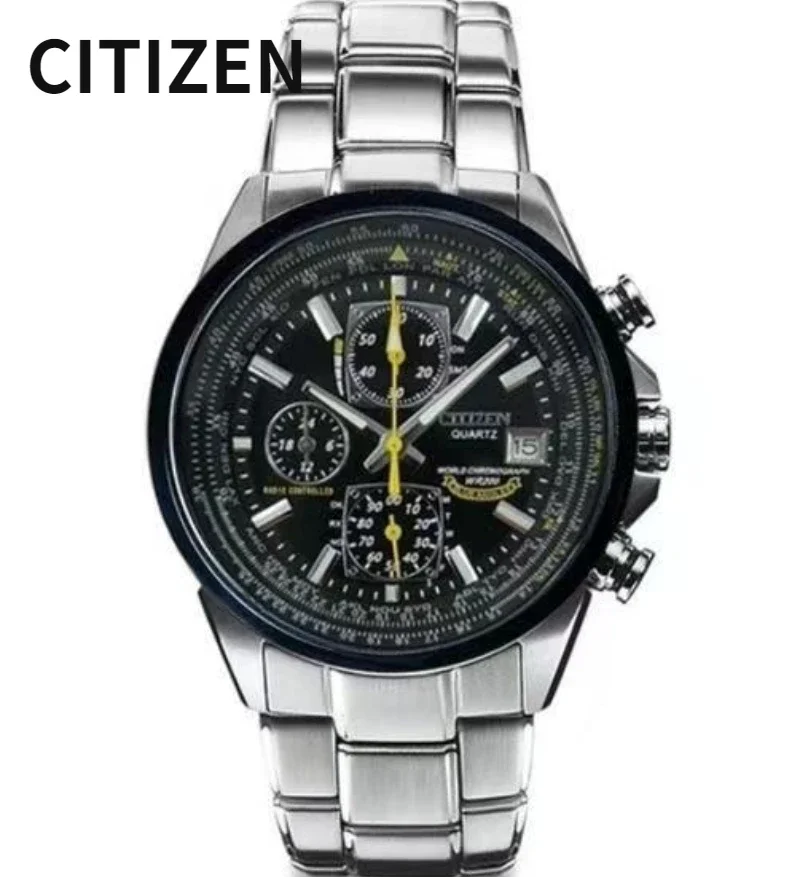 Citizen-Reloj de pulsera de cuarzo para hombre, cronógrafo automático de lujo, resistente al agua, de acero inoxidable, para buceo