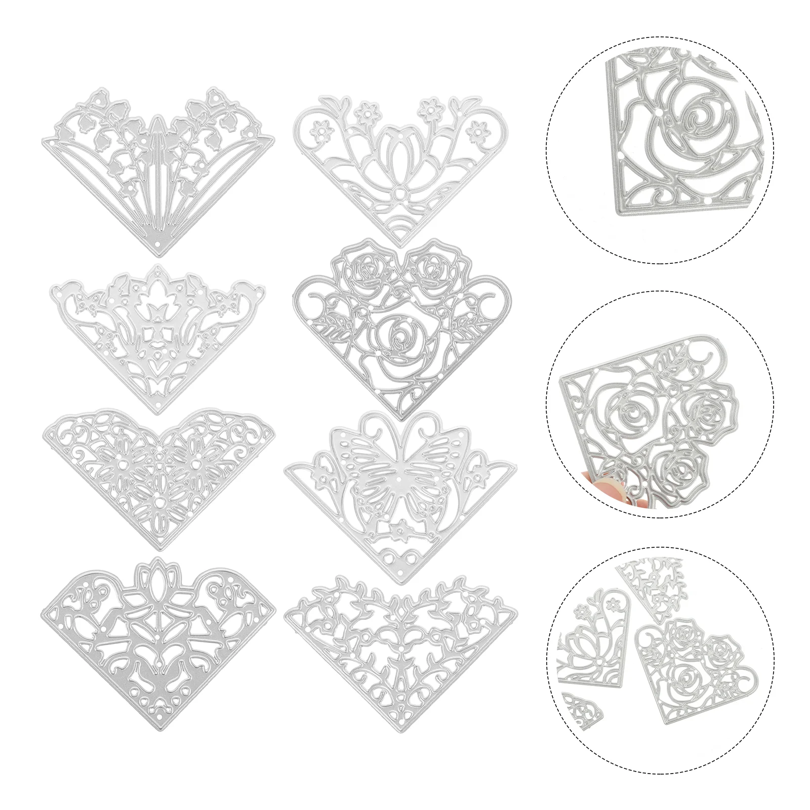 

8 Pcs Book Embossing Cutting Die for Craft Cases DIY Scrapbook Dies High-carbon Steel Decor Child Tool