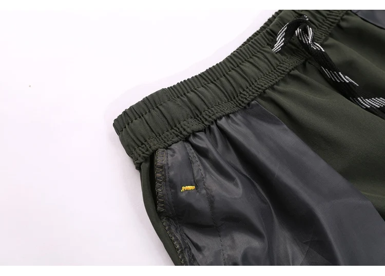 Men's Quick Dry Hiking Shorts Lightweight Outdoor Active Travelling Elastic Waist Casual Medium Length with Zipper Pockets
