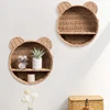 Imitation Rattan Food Grade Plastic Fruit Basket Storage Basket Wall Mounted Storage Rack Straw Woven Handmade Storage Basket 1