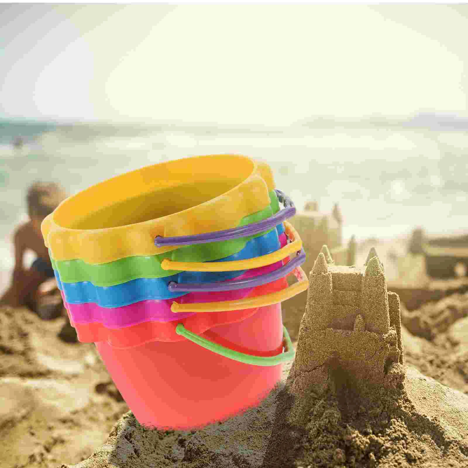 

Children Beach Toys Summer Toys Kids Seaside Silicone Sand Collection Bucket Digging Sand Tools Beach Toys