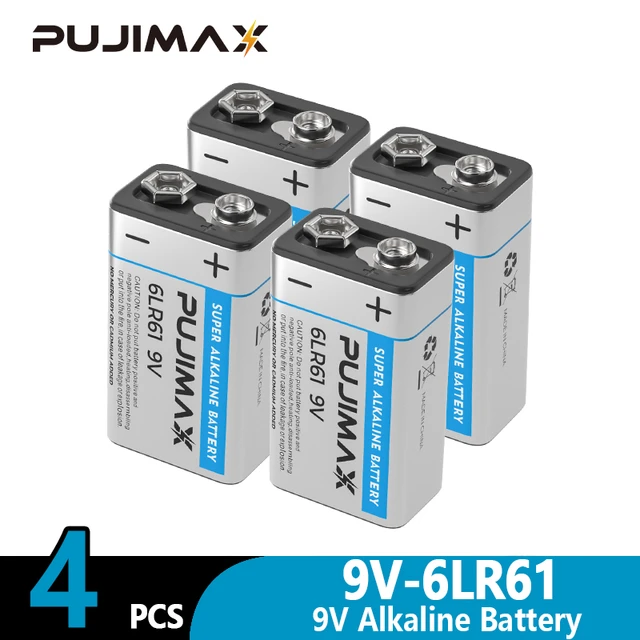 PUJIMAX Battery 6LR61 9V Alkaline Battery E22 MN1604 522 1604A Dry  Batteries For Gas Stoves Water Heater Microphone - AliExpress