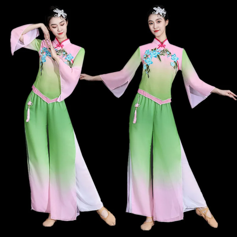 

Классические танцевальные костюмы Янко, элегантное платье для народных танцев, традиционное восточное платье ханьфу с зонтом, сказочные танцы