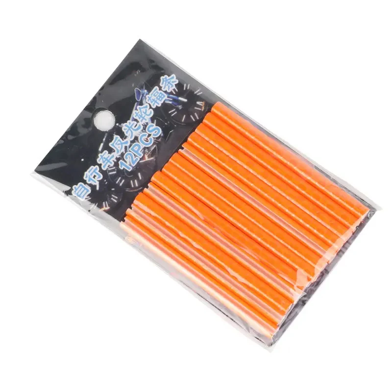 1/2세트 자전거 휠 스포크 반사 스티커 튜브 스트립 7.5cm 경고등 DIY 사이클링 반사경 안전 키트