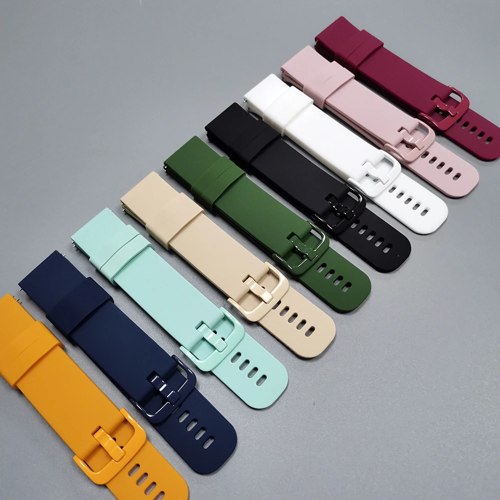 Sports Silicone Watch Strap - 20/22mm Adjustable Wristband Bracelet