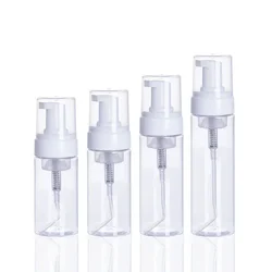 Set of 6 Refillable Portable Foaming Pump Bottles for Travel (Various Sizes) (Clear bottle)