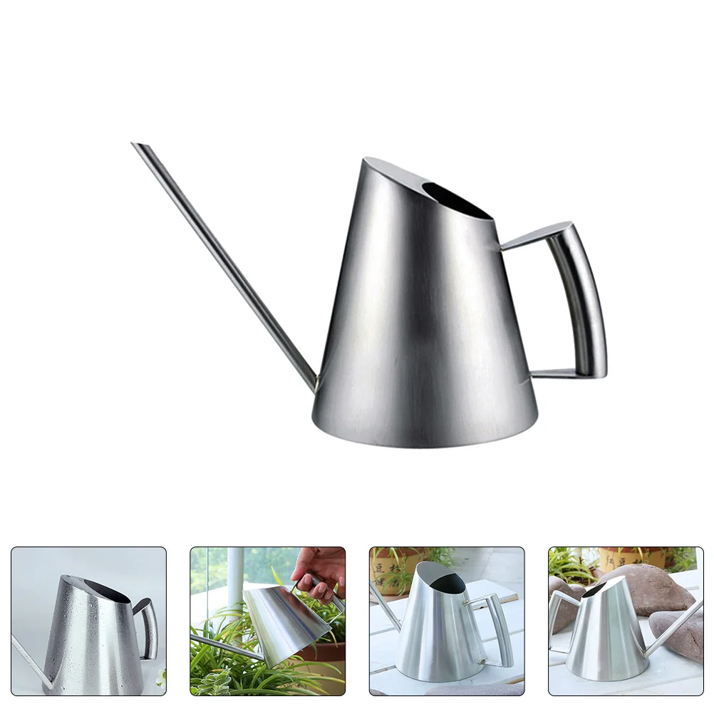 

Watering Can Pots for Plants Garden Tool Succulents Flowering Long Spout Stainless Steel Child