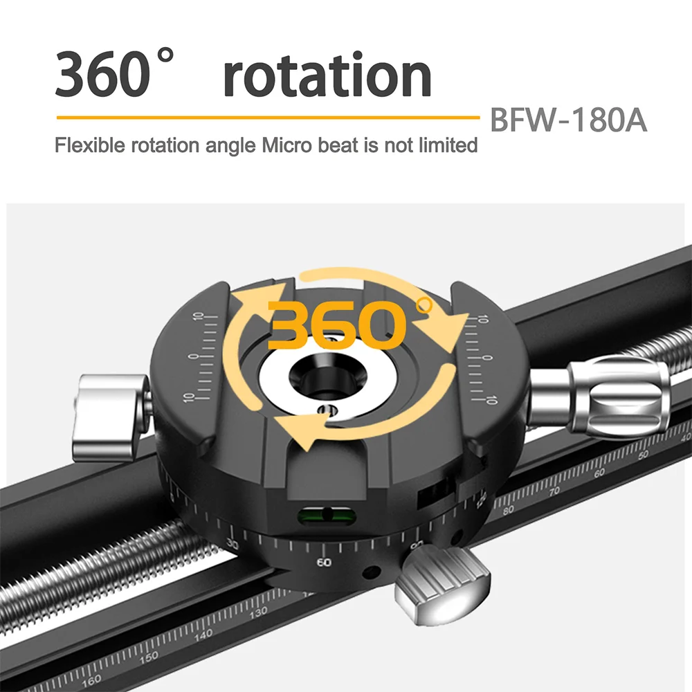 BAFANG 매크로 피니언 가이드 레일 360 ° SLR 카메라 슬라이드 사진 특수 빠른 장착 플레이트 슬라이드 레일 삼각대 액세서리