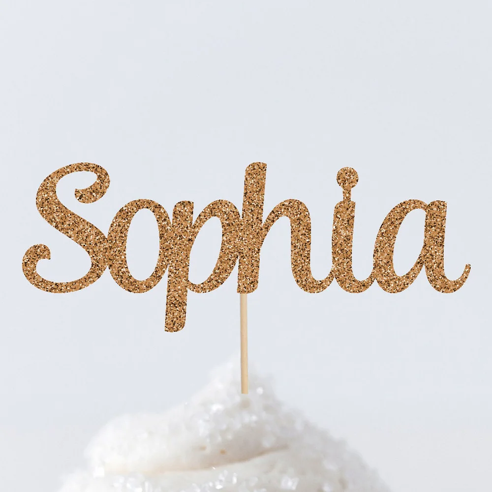 1PC Custom PMMA Cake Topper - Personalized Name Low-Saturation Accessory | Laser Engraved Warm Unique Gift for Celebrations 3