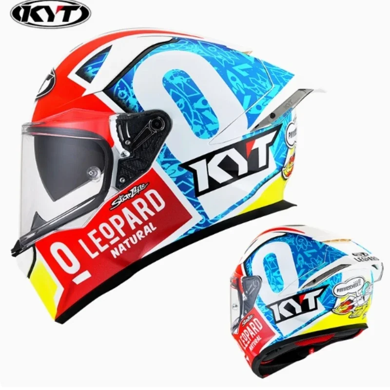thumbnail image 1 of KYT para motocicletas Harley BMW, casco protector clásico de fibra de carbono, casco de fibra de vidrio de alta resistencia, casco ligero para pista, 1 of 5