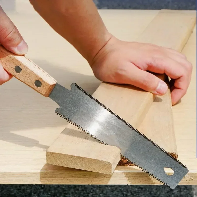 

Small Pull Hand Saw with Double Edge Blade Cutting, 6-inch Blade Handsaw for Woodworking, PVC Pipe Cutting, DIY Project