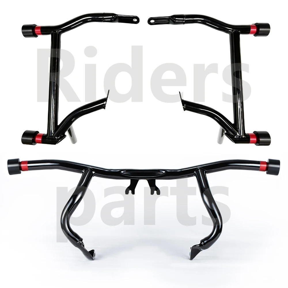 Maintenance Motong Saddlebag Guard Crash Bars – Fits Harley Touring Road Street Glides 2014-2025 (Black)