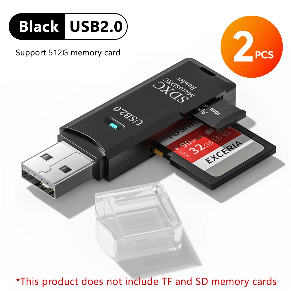 2-in-1 USB3.0/2.0 Card Reader USB3.0 To SD TF Memory Card thumbnail 6