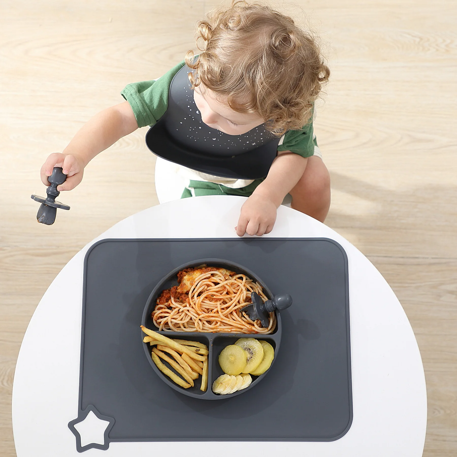 Baby Silicone Placemat BPA Free Food Grade Baby Kid Heat Resistant Mat Silicone Table Mat Dining Table Pads Supplies silicone placemat