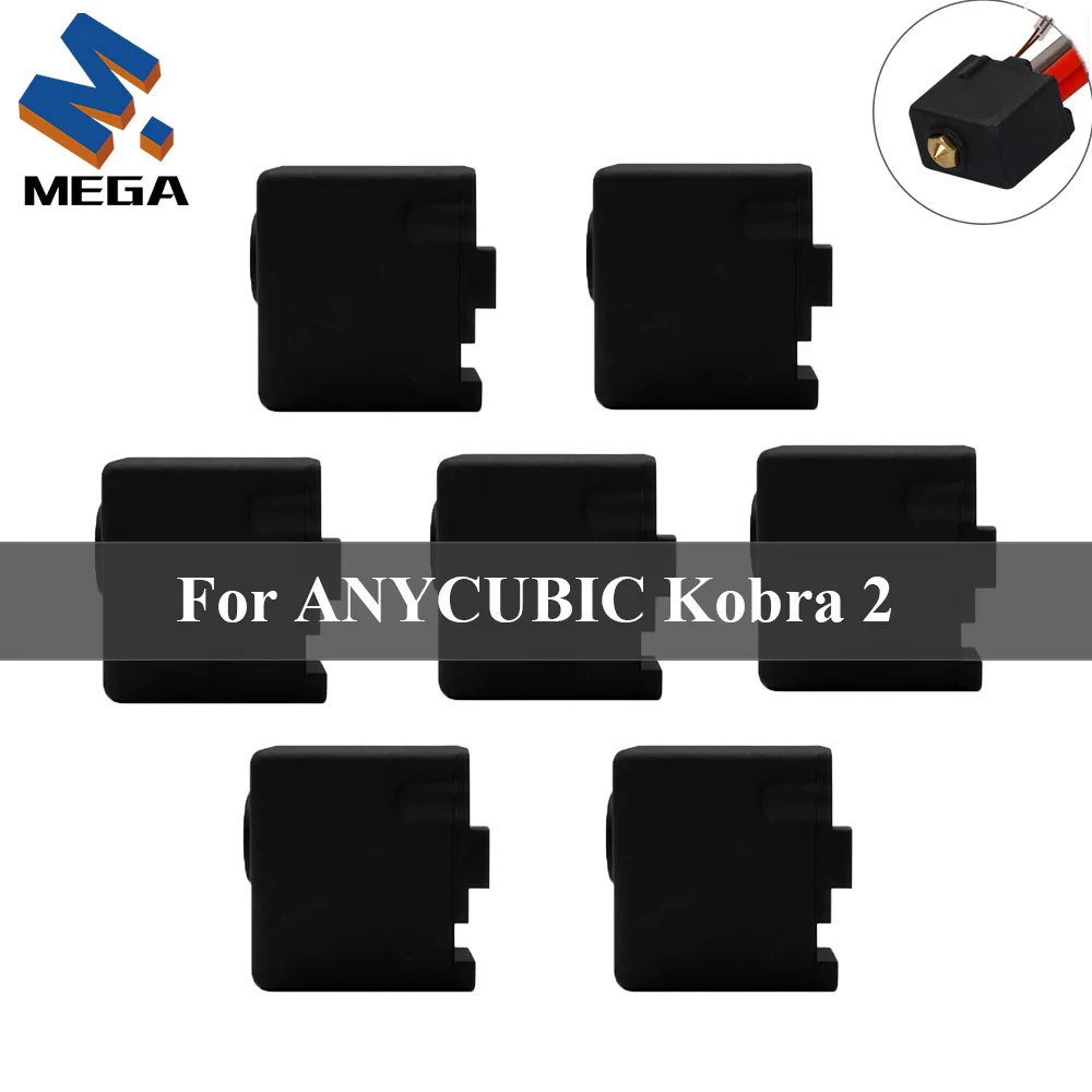 1/2/3/5/6/8pcs for ANYCUBIC Kobra 2 Hotend Silicone Sock Black Cover Printer Head 3D Printer Parts for Heatblock
