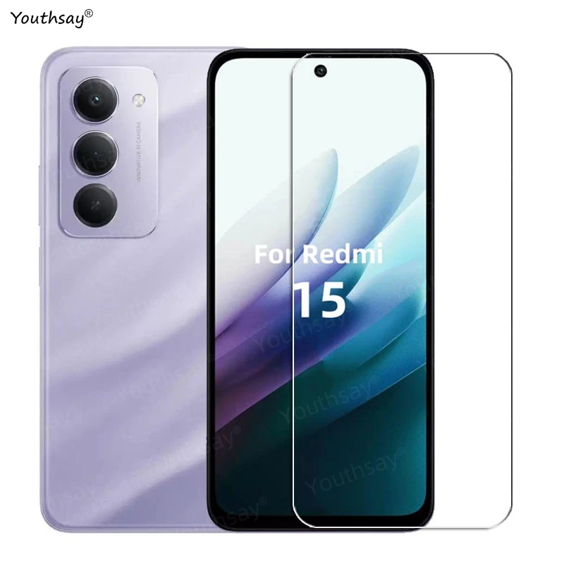 6 in 1 Volle Gule Glas Für Xiaomi Redmi 15 Gehärtetem Glas Redmi 15 Screen Protector HD Schutzhülle Telefon Objektiv Film für Redmi 15 – Detail 3