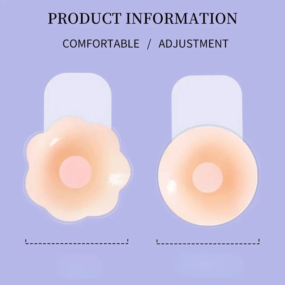 Silicone Nipple Cover silicone nipple cover 1Pairs Silicone Nipple Cover Lift Up Bra Sticker Adhesive Invisible Bras Chest Patch for Women Reusable Chest Breast Petals Pads