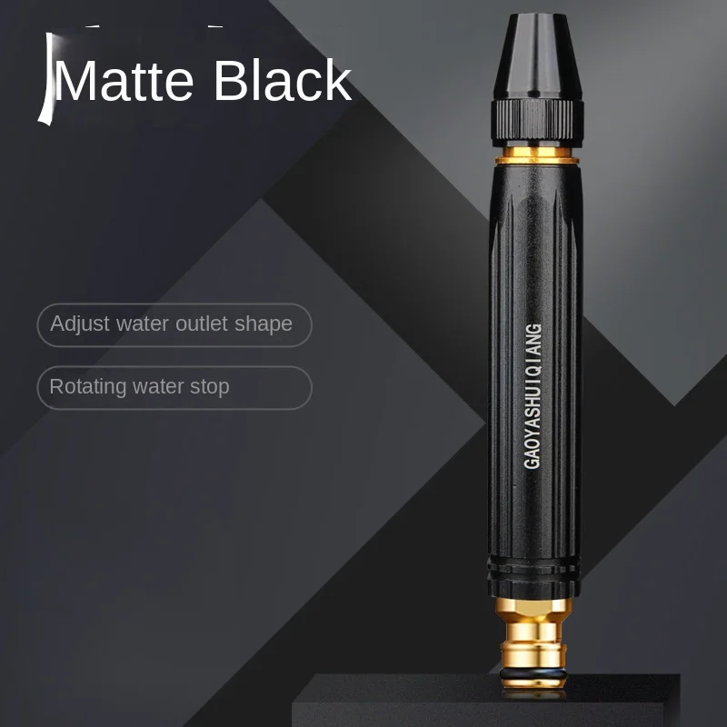

Alloy Copperplated Nozzle Type Black Water Gun for Home and Garden with Direct Spray Car Wash Water Gun