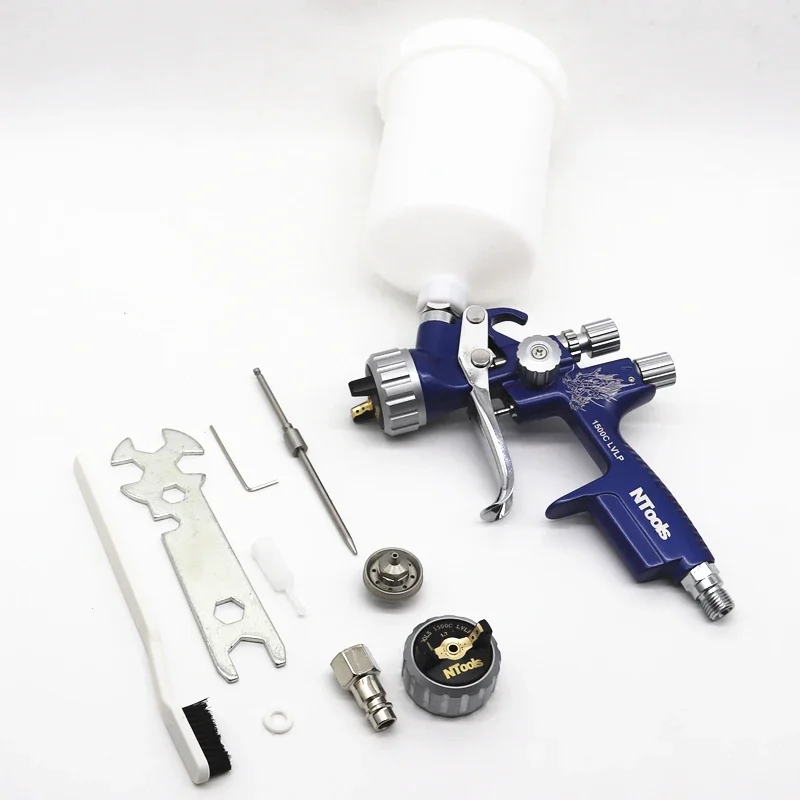 LVLP - Kit di pistola a spruzzo ad aria con ugello da 1,3/1,5/1,7 mm e regolatore dell'aria, spruzzatore per vernice automobilistica, spruzzatore per vernice auto, pistola a spruzzo ad aria per LVLP - Kit di pistola a spruzzo ad aria con ugello da 1,3/1,5/1,7 mm e regolatore dell'aria, spruzzatore per vernice automobilistica, spruzzatore per vernice auto, pistola a spruzzo ad aria per