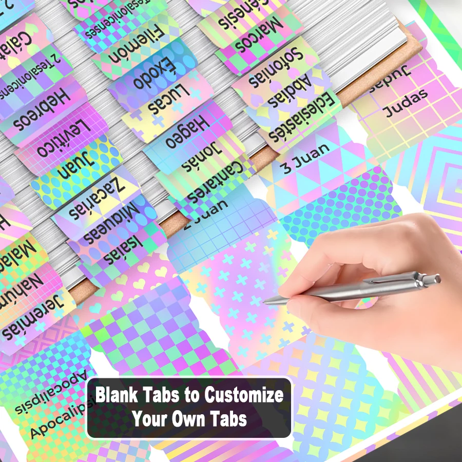 Spanish Bible Tabs Set - 75 Easy-to-Apply Large Print Labels