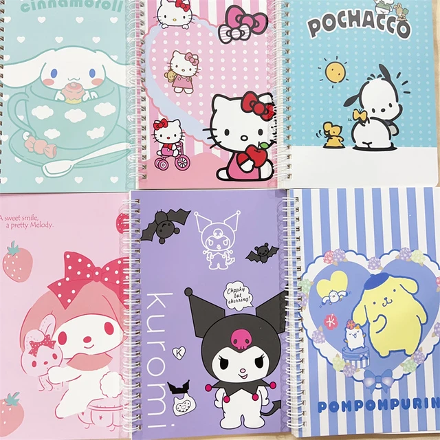 Sanrio Notebook Kuromi Cinnamoroll My Melody Hello Kitty Little Student  Notebook Girl Coilbook Holiday Gifts - AliExpress