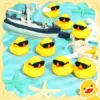 1-100pc Mini Rubber Ducks Set in Bulk with Sunglasses Float Squeak Tiny Ducks Rubber Duck Toy for Kids Party Birthday Supplies 2