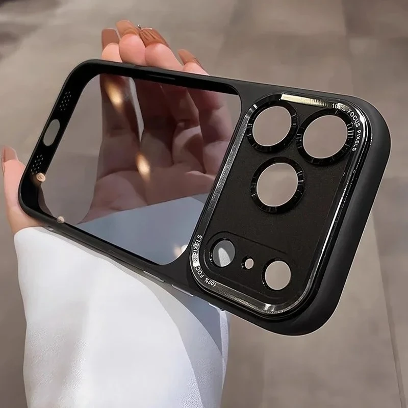 Premium Transparent Shockproof Phone Case with Lens Film Protection