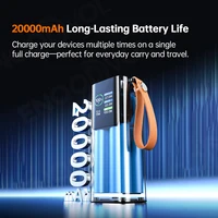PD100W 20000mAh Power Bank Fast Charging, Metal Shell TFT Screen, Built-in Type-C Cable, LED Flashlight, PD3.0 for Laptop Phone - Image 2
