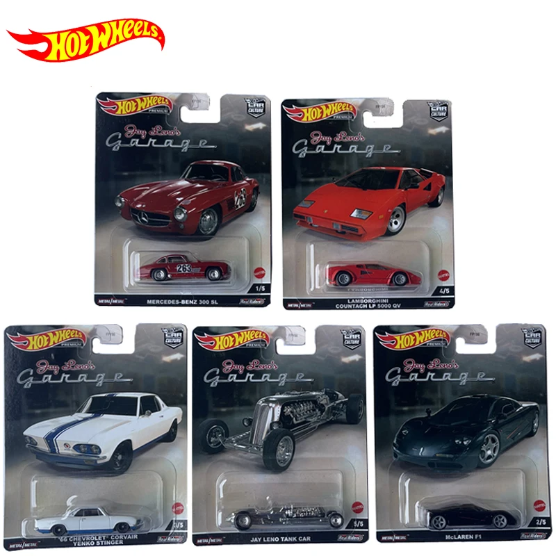 Original Hot Wheels Premium Car Culture Jay Leno'S Garage Diecast 1:64 Voiture Chevrolet Mercedes Benz Ragazzi Giocattoli Per Bambini
