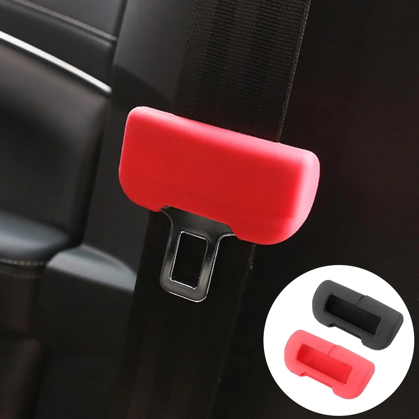 2pcs for Tesla Y Seat Belt Buckle New Car Safety Belt Cover Silicone Collision Avoidance Car Protector Accessories