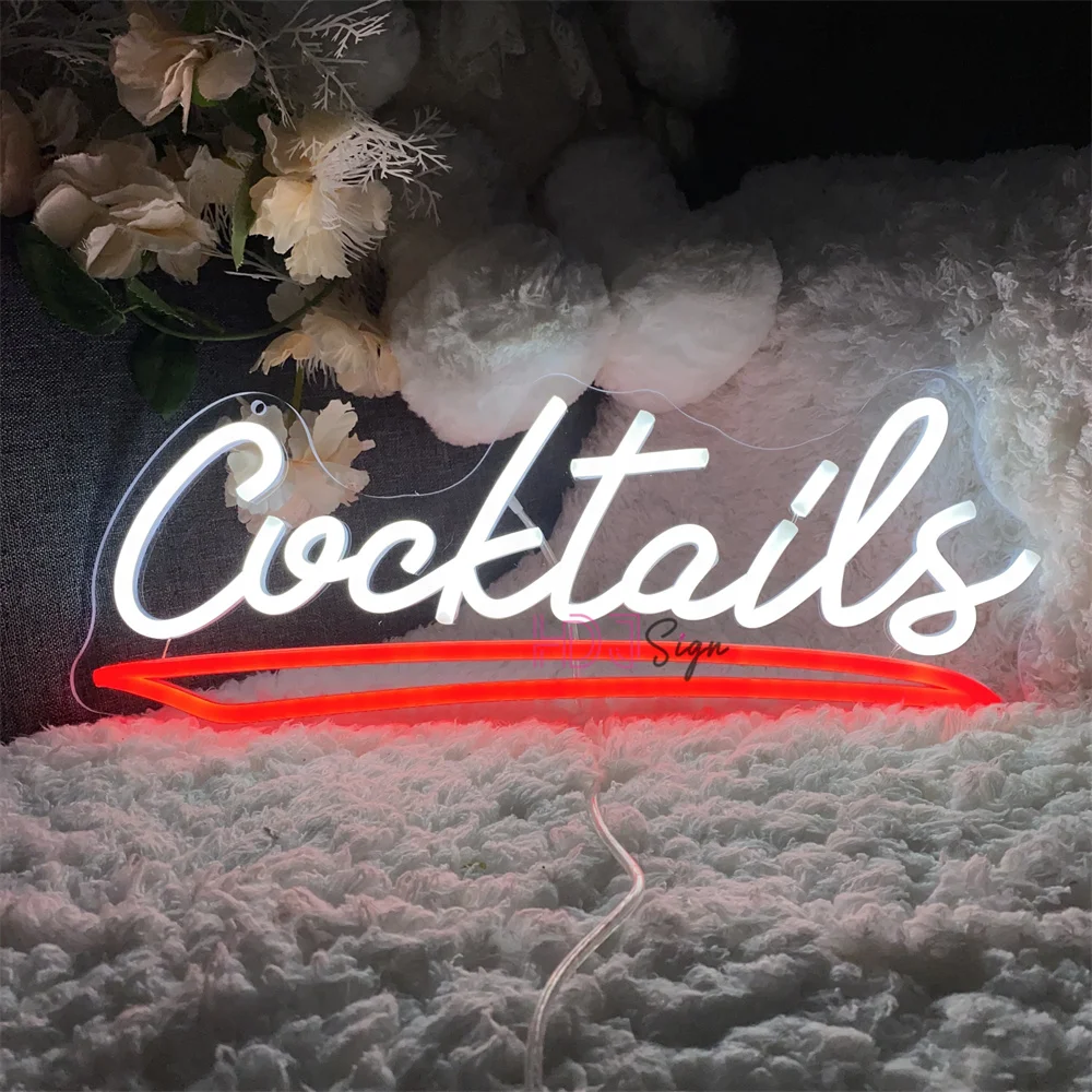 

Neon Led Sign Cocktails Bar Beer Christmas Neon Lights Signs USB Bedroom Christmas Party Home Wall Bar Decor Night Lights
