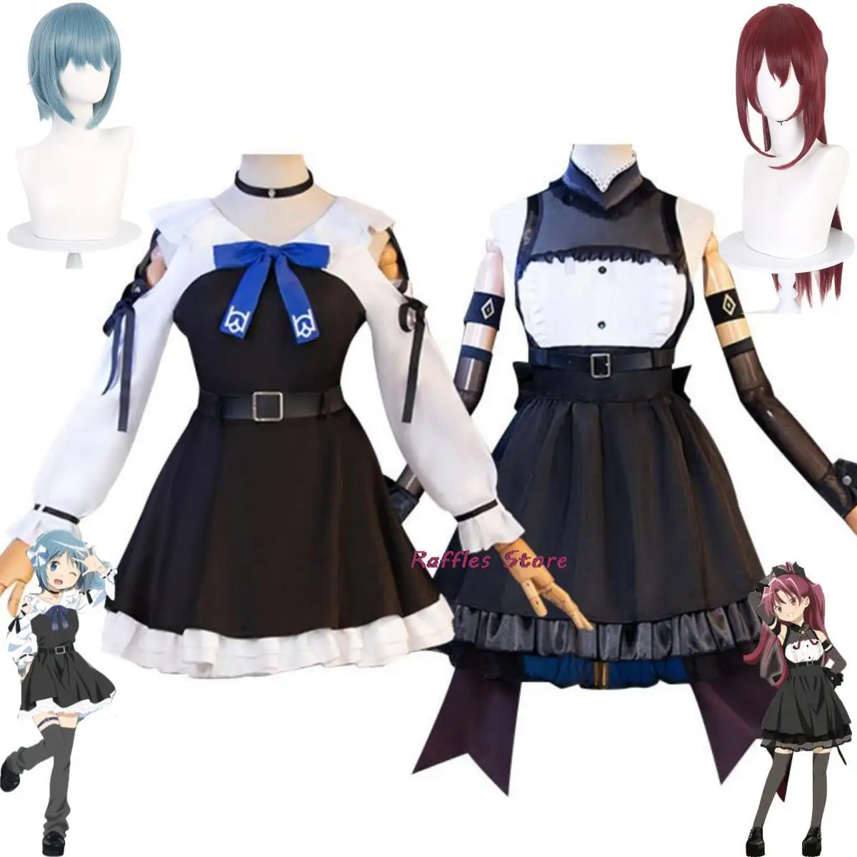 

Костюм для косплея аниме Puella Magi Madoka Magica Miki Sayaka Sakura kyoko женский сексуальный костюм на Хэллоуин в готическом стиле