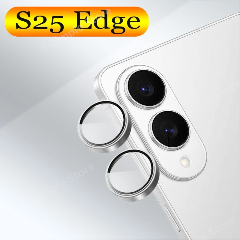 Durable Aluminum Ring Metal Camera Protector - Full Lens Coverage with Glass Film (1/2 Pieces)