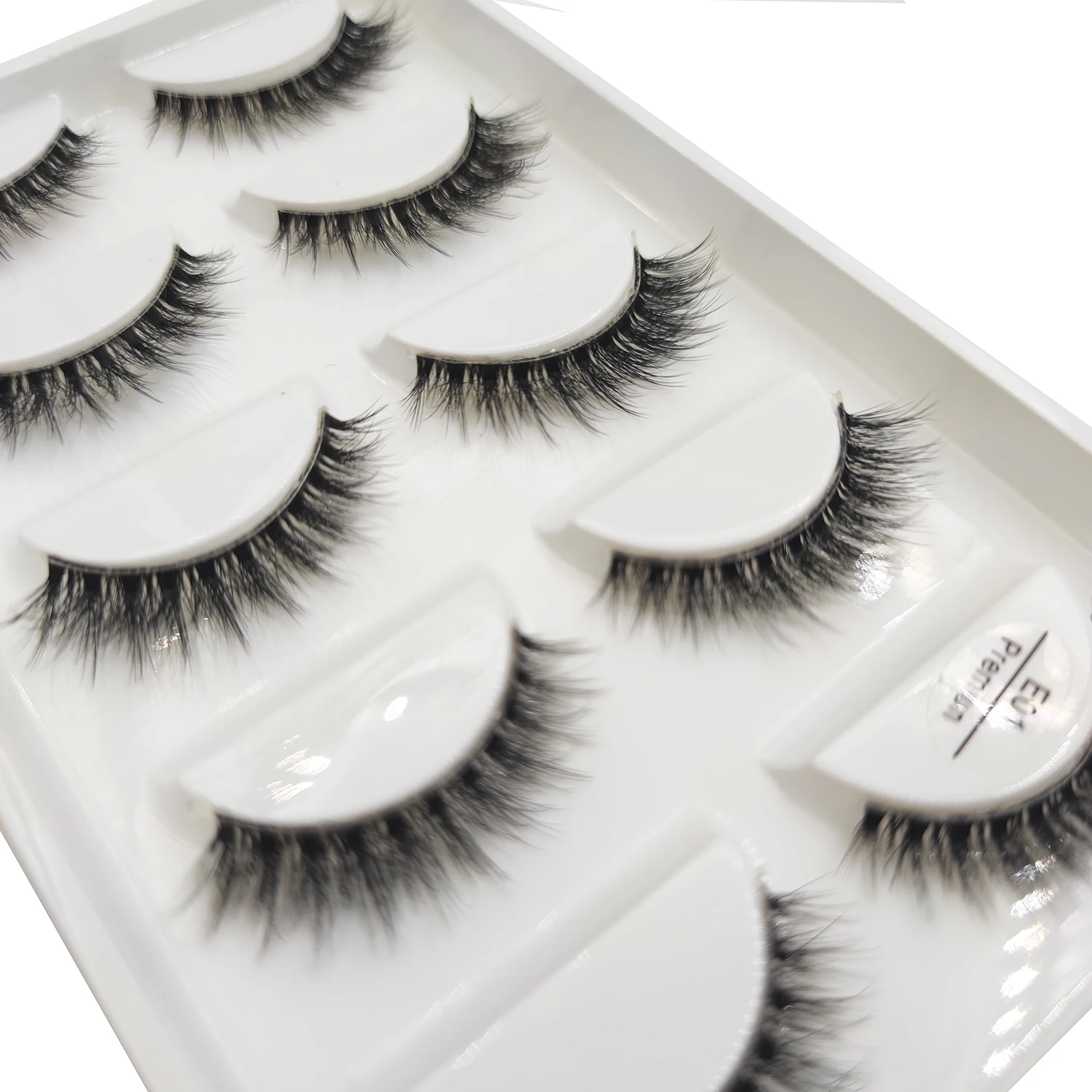 5 Pairs Transparent 3D Mink Eyelashes Natural Clear False Eye Lashes Soft Invisible Eyelash Wispy Makeup Faux Cils H13 X08 3