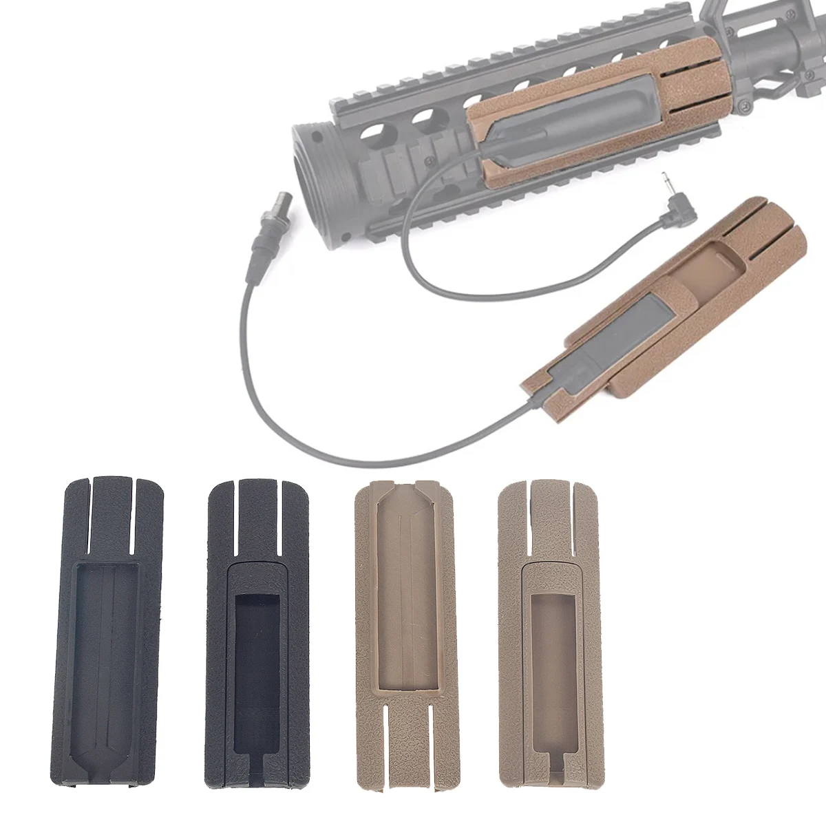Picatinny Rail Cover para M4 Airsoft Rifle, M600, M300 Lanterna, Rail Pads Set, Caça Acessórios, Painel de bolso, Interruptor remoto, 20mm