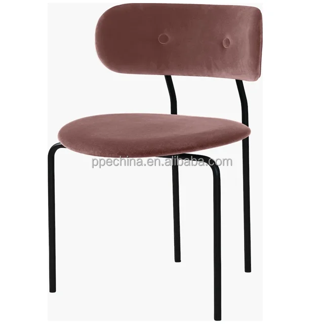 Hot Sale Modern Luxury Chair For Dining Table Steel Fabric Classic Minimalist Style Coffee Chair
