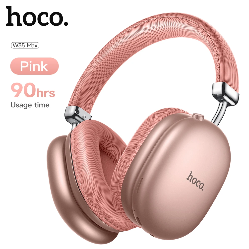 HOCO W35 Max Wireless HiFi Music Headphone 42mm Coil Speaker Candy Color  Bluetooth 5.3 Sport Earphone Support AUX/TF Card Mode - AliExpress 44