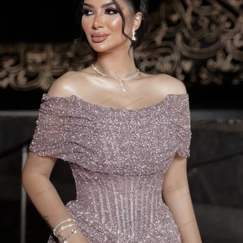 Glitter Off Shoulder Dress 1