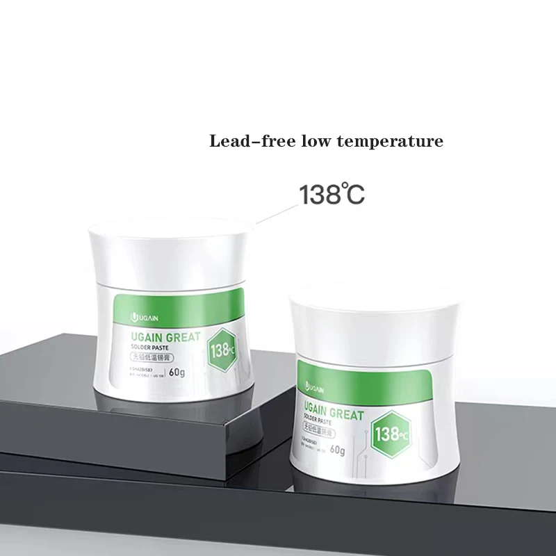 UG 138/158/183/217 Degree Lead Free / Leaded Solder Paste Medium Temperature Low Temperature high temperature Layer Welding Flux 2uul nano syringe type special solder paste 183 degree medium temperature for dock