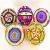 9In Rainbow Ball Indoor and Outdoor Racket Ball Inflatable Leather Ball Flower Colored Ball Squirt Toy Water Amusement Balls Fun 5