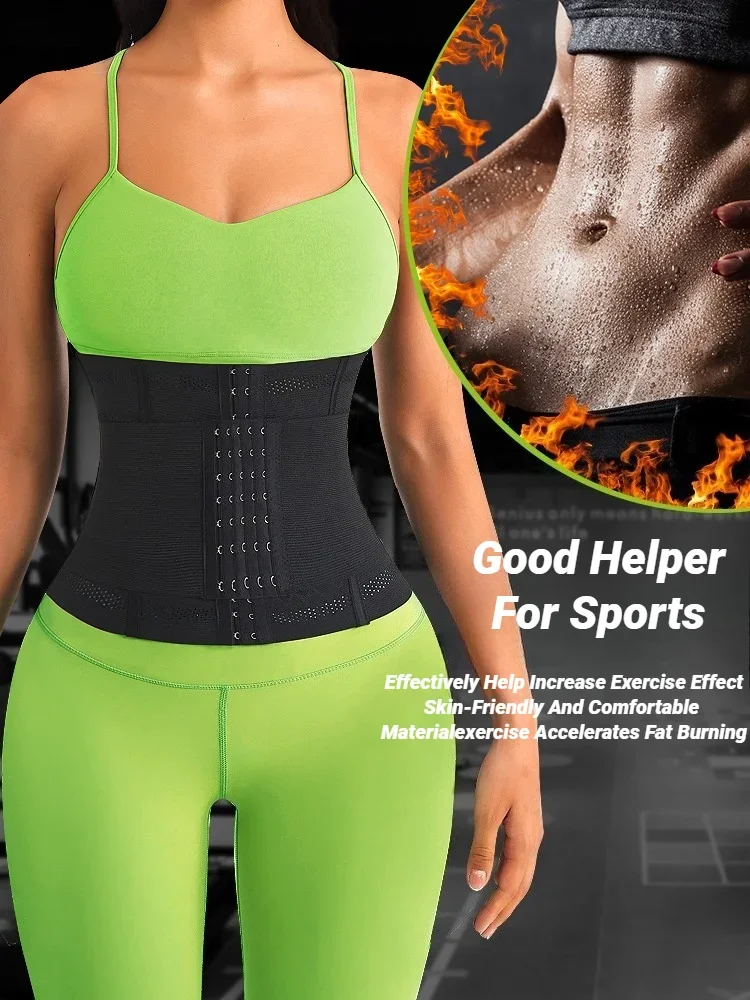 Women tummy control waist slimming belt weight shaper corset belly sheath trimmer cincher sports high elastic