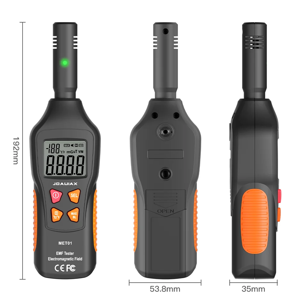 Handheld Radiometer Detector Monitor Meter Electromagnetic Radiation Detector Monitor Household High Precision Wave Tester EMF 6