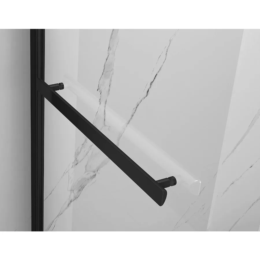 Pivot Tub Shower Door 34"×58", Folding Bathtub Shower Door with Tempered Glass Frameless Glass Shower Door Home Improvement 2